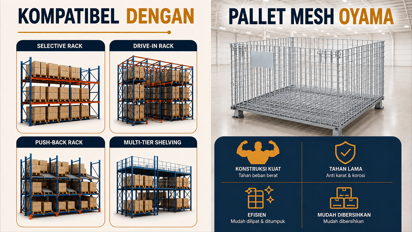 Pallet Mesh untuk Kebutuhan Gudang & Pergudangan Logistik