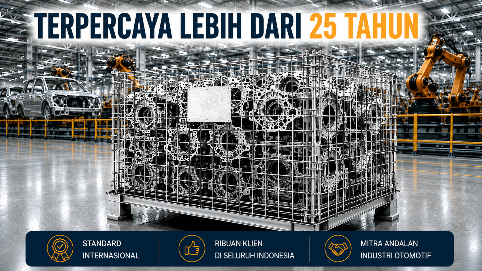 Pallet Mesh untuk Industri Otomotif Terpercaya 25+ Tahun